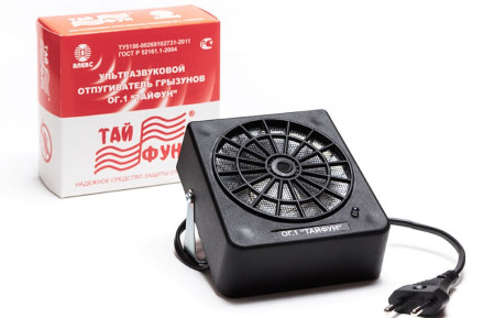 Ультразвуковой отпугиватель крыс и мышей "Тайфун ОГ" Ультразвуковой отпугиватель крыс и мышей "Тайфун ОГ"